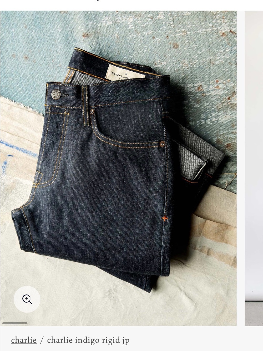 imogene + willie Men's Charlie Indigo Rigid Japanese Selvage